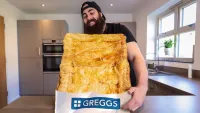 Giant Greggs Sausage & Bean Melt Challenge thumbnail