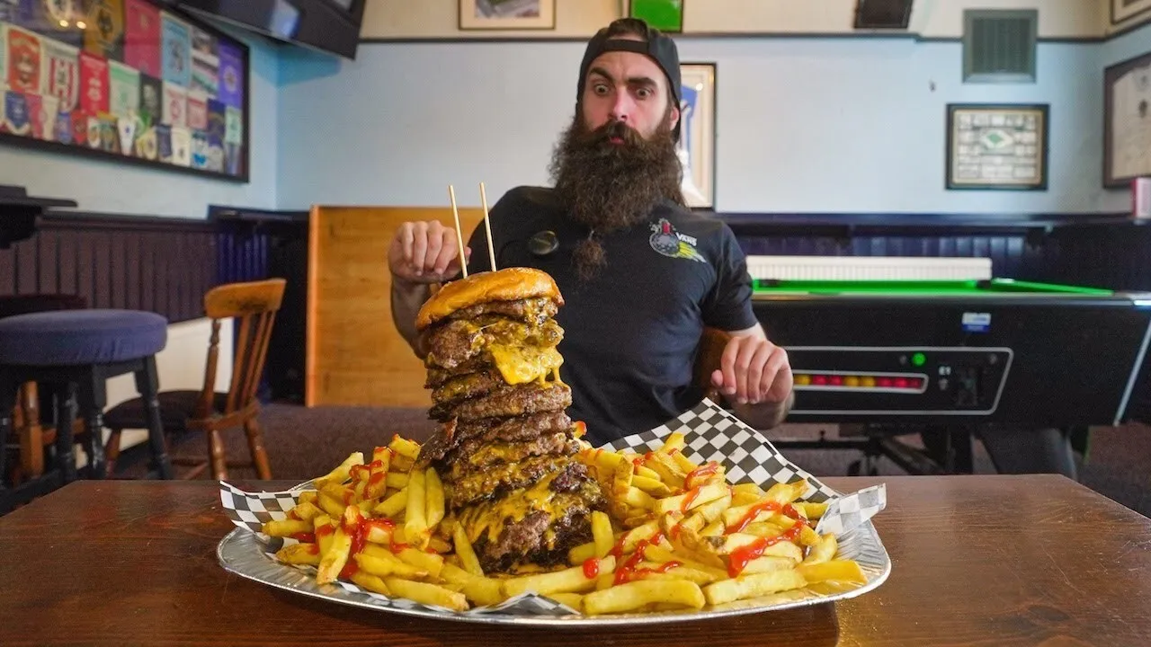 Thumbnail for the Hearty Attack Challenge at Ghetto Grub video