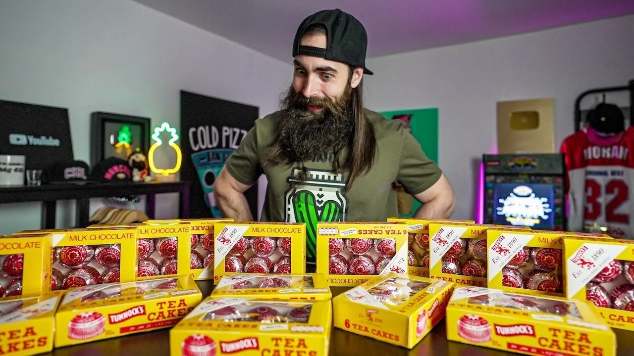 Thumbnail for the 100 Tunnock's Tea Cakes Challenge at Beard HQ video