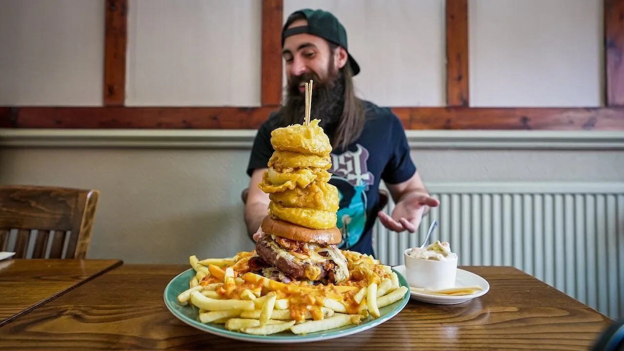 Thumbnail for the Cathedral Burger Challenge at Fox & Hounds video