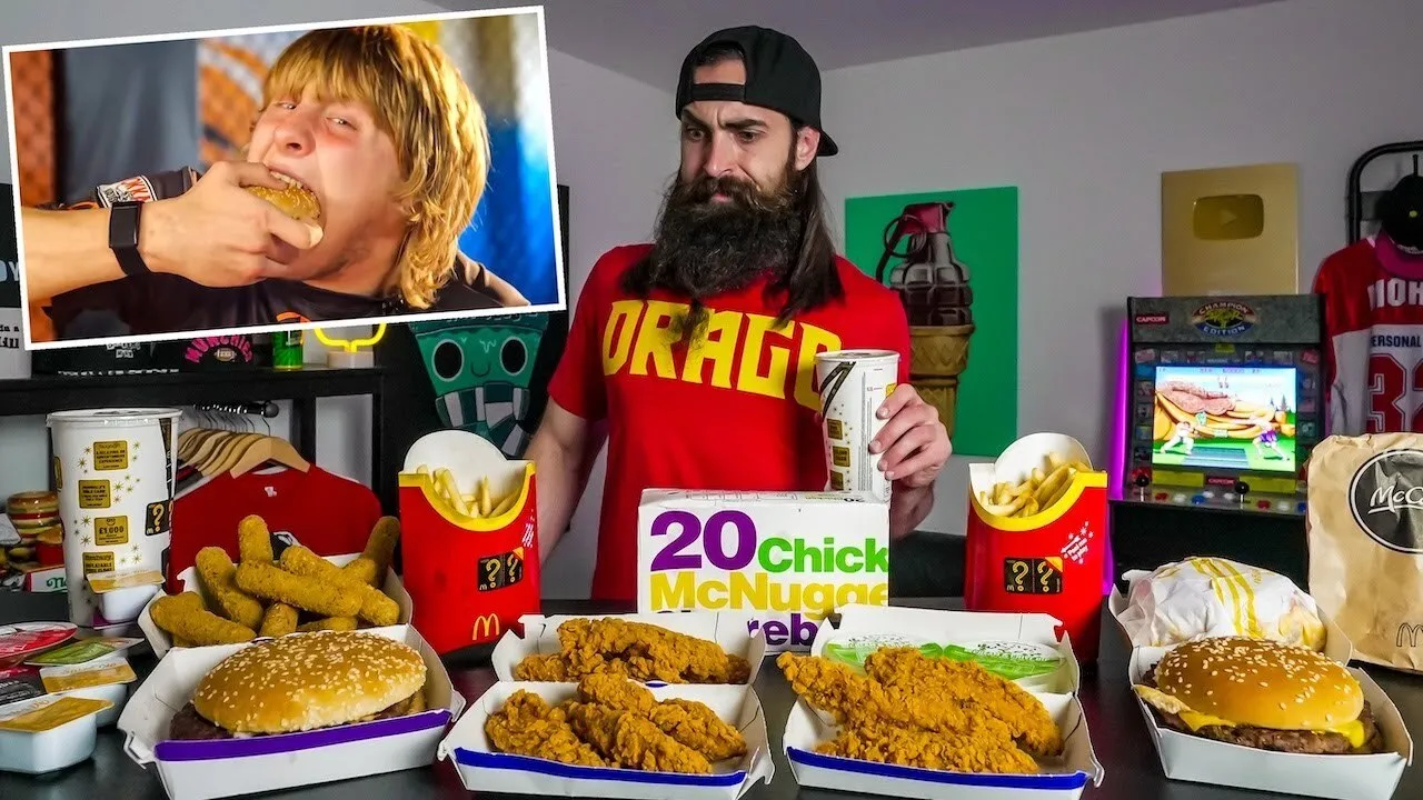Thumbnail for the Paddy the Baddy's Cheat Meal Challenge at Beard HQ video