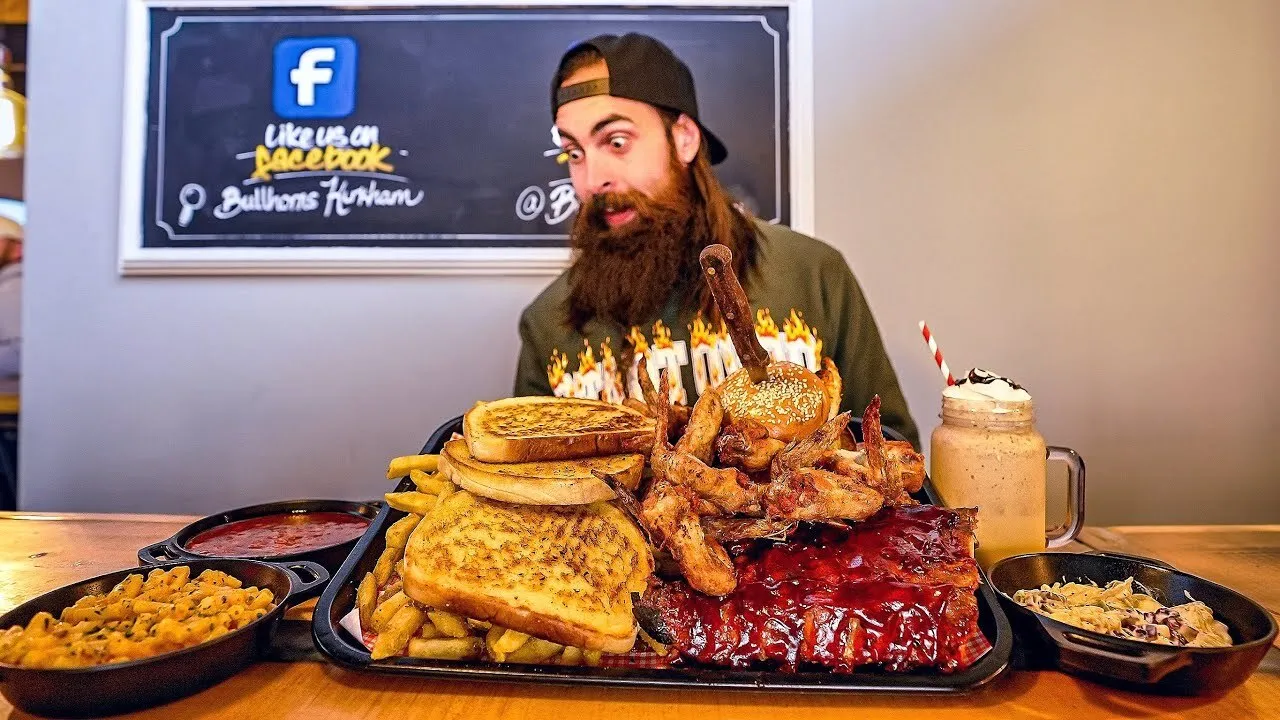 Thumbnail for the BBQ Platter Challenge at Bullhorns Smokehouse video