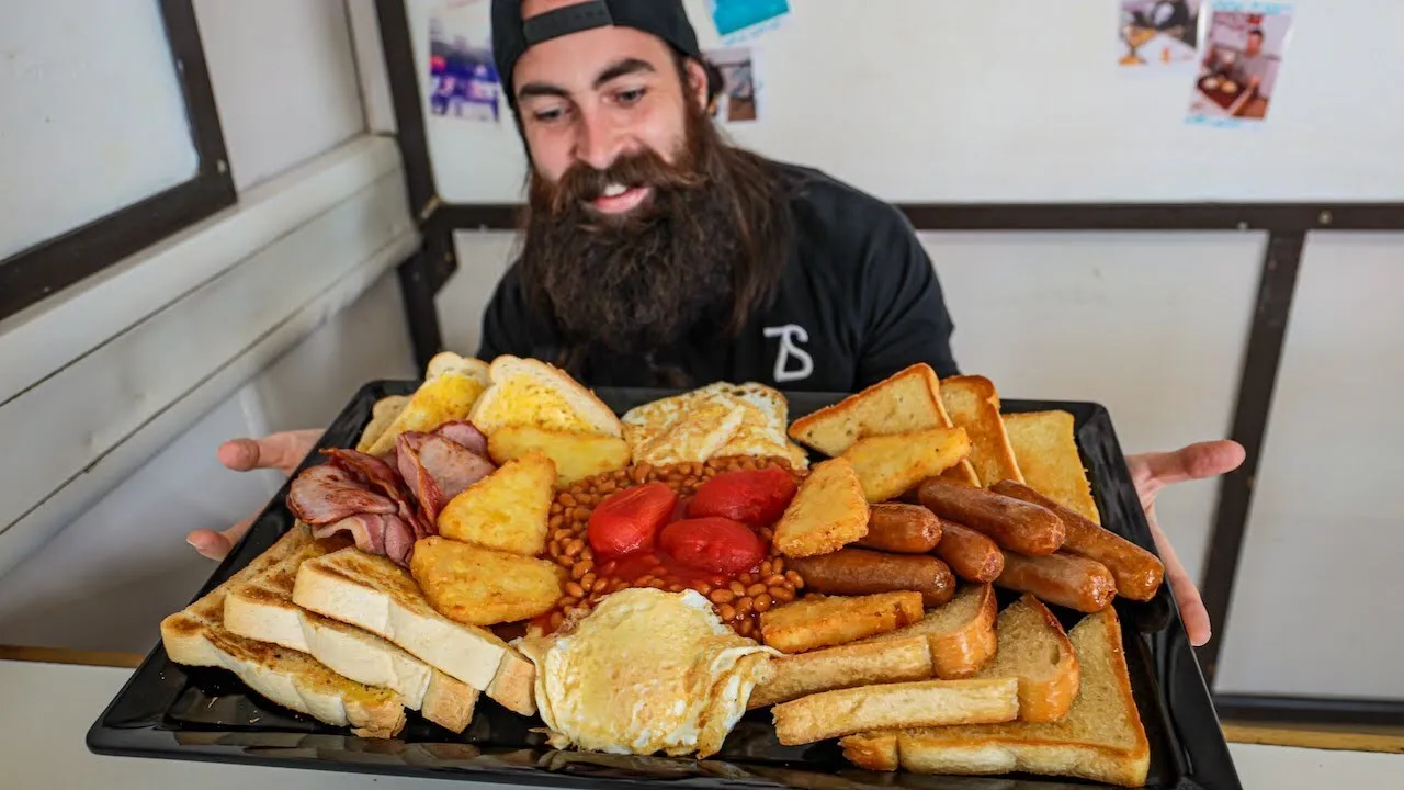 Thumbnail for the 666 Breakfast Challenge at KJ's Cafe video