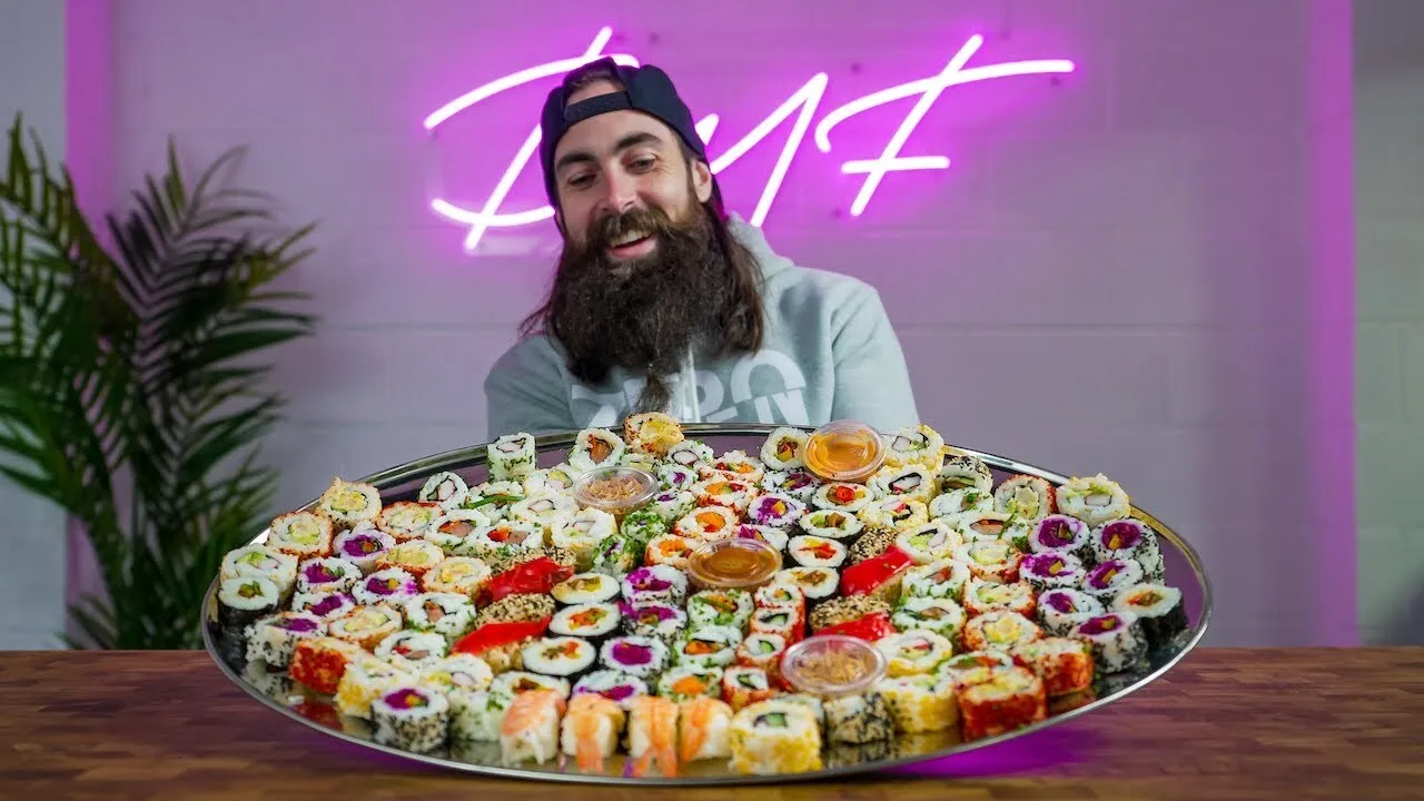 Thumbnail for the Giant Sushi Platter Challenge at Beard HQ video