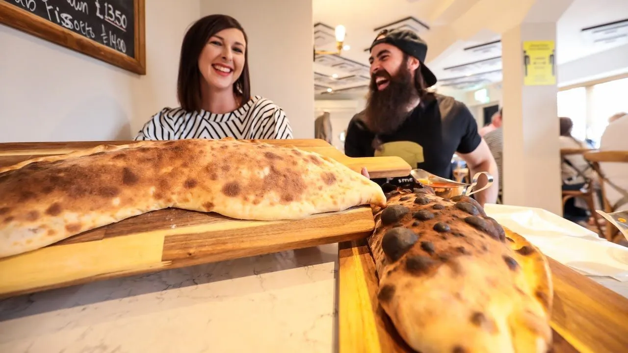 Thumbnail for the Giant Calzone Challenge at Aldo's Italian video