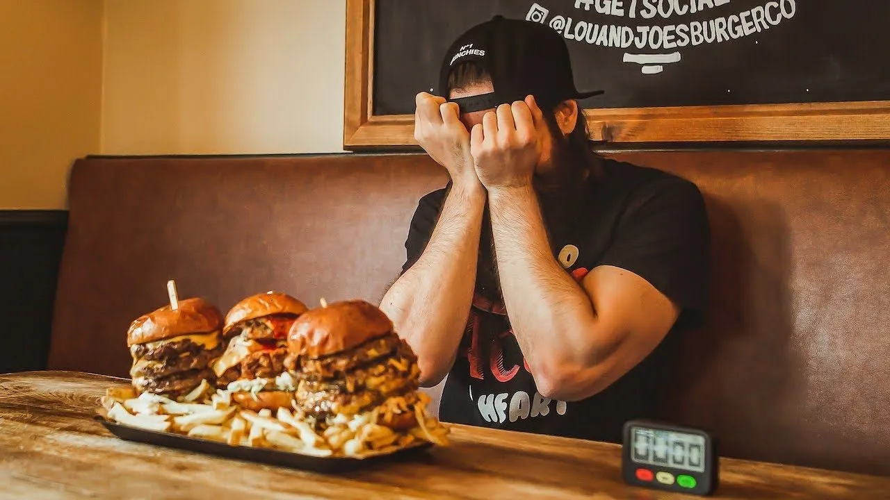 Thumbnail for the Three Peaks Burger Challenge at Lou & Joe's Burger Co. video