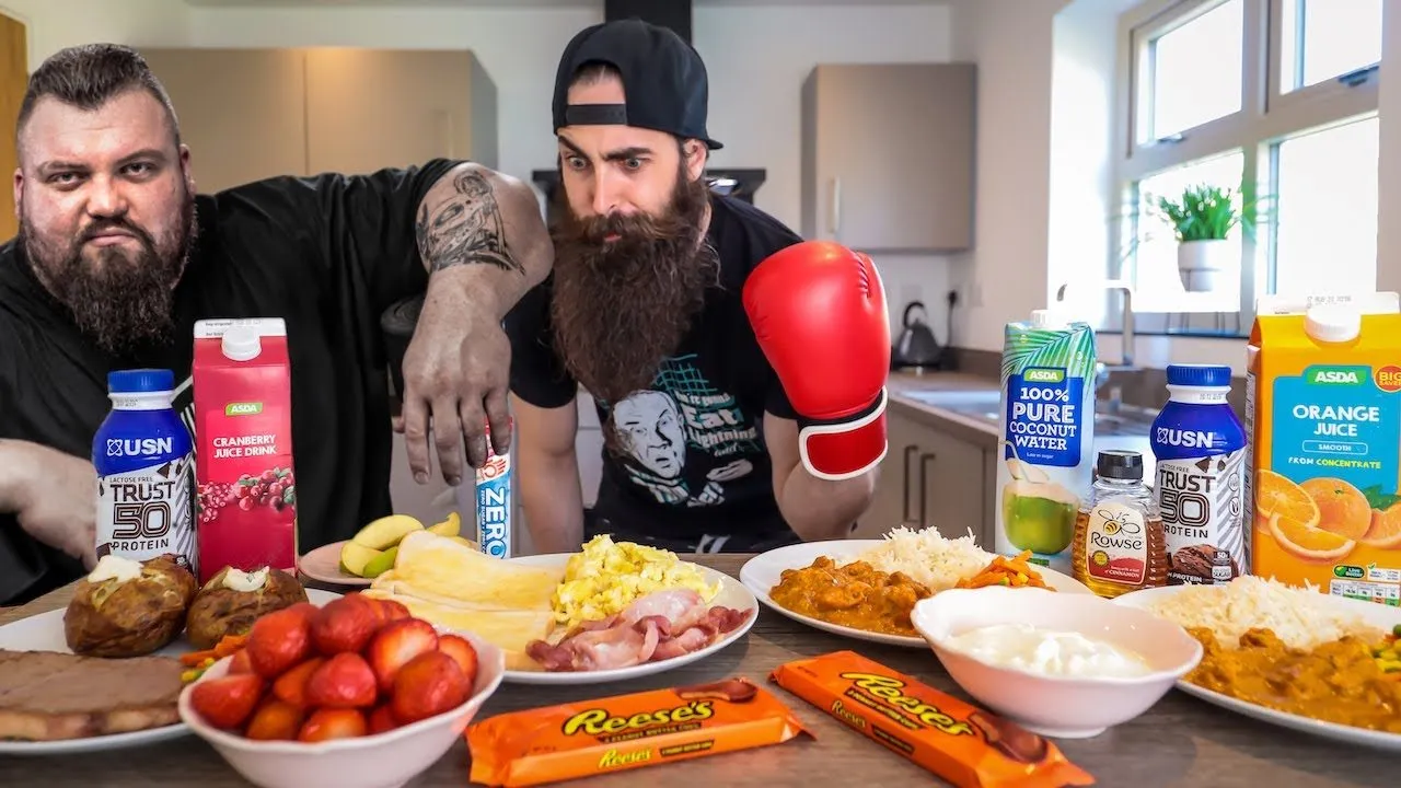 Thumbnail for the Eddie Hall's 'Thor Buster' Daily Diet Challenge at Beard HQ video