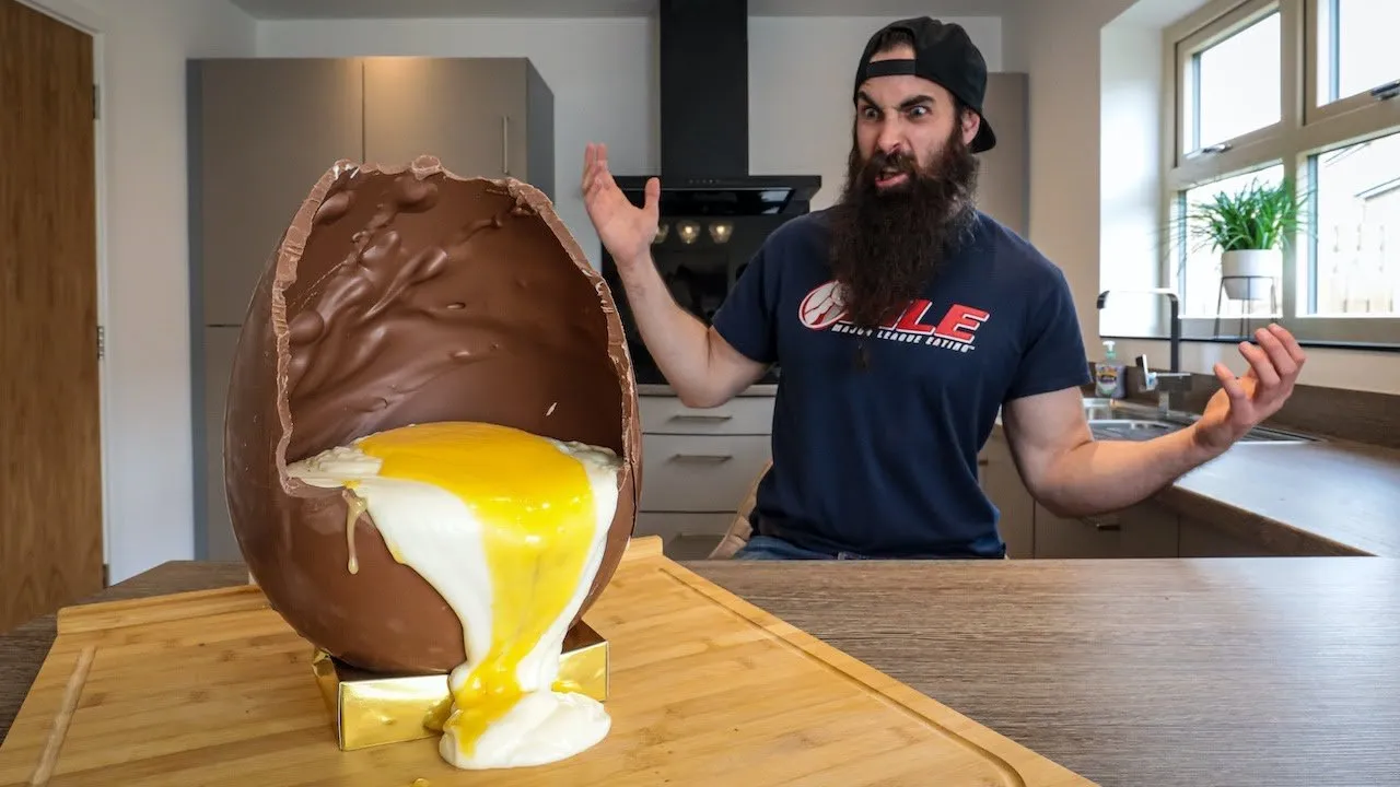Thumbnail for the Giant Creme Egg Challenge at Beard HQ video