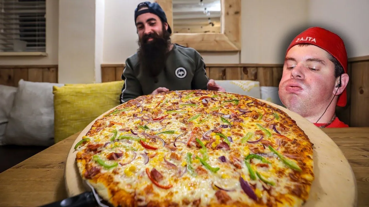 Thumbnail for the Huge Pizza Challenge at The Saddle video