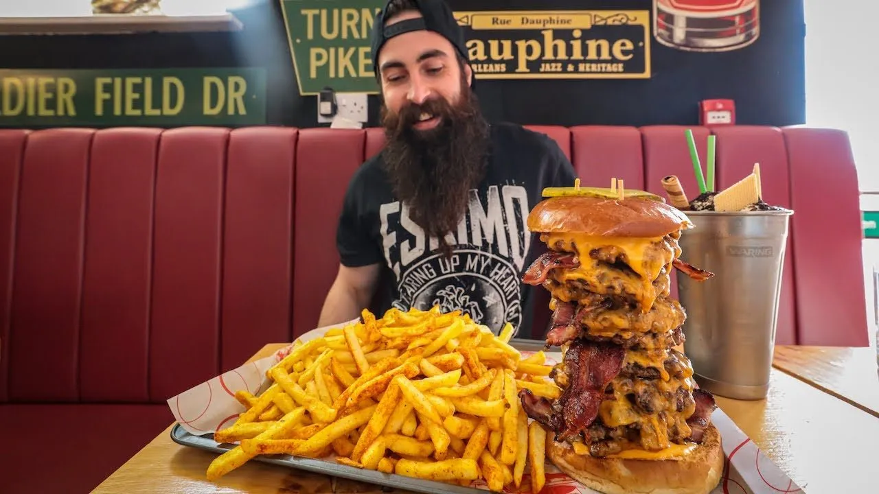 Thumbnail for the Ten Commandments Burger Challenge at Sinners Club video