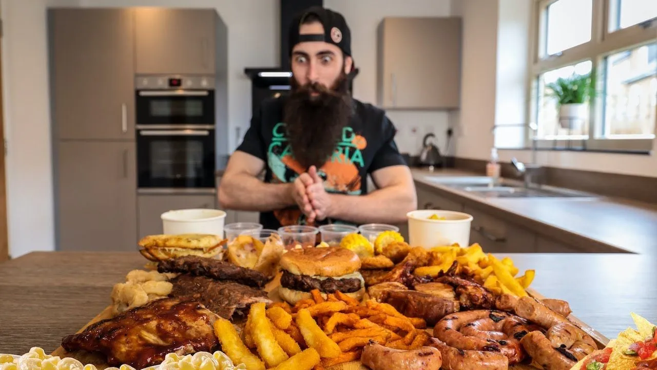 Thumbnail for the Barbecue Belly Buster Challenge at Beard HQ video