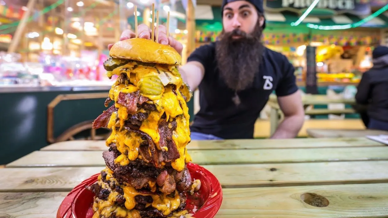 Thumbnail for the 40 X 20 X 20 Challenge at Beast Burger video