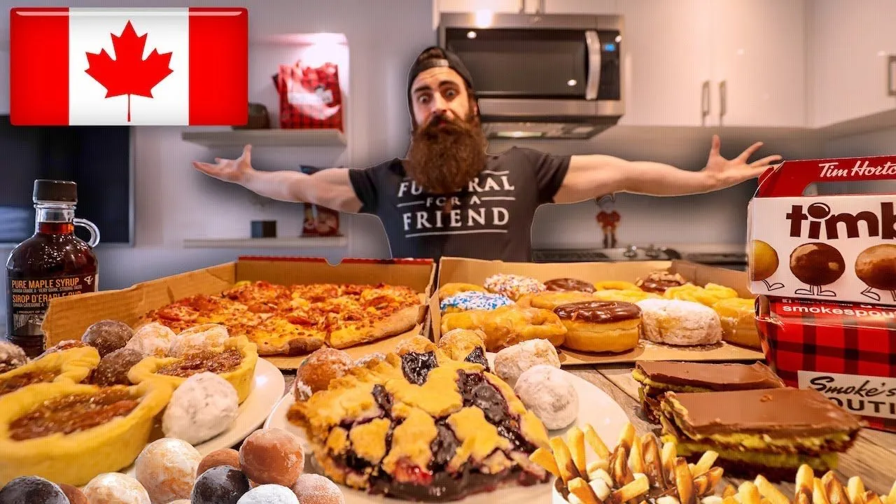 Thumbnail for the Canadian Junk Food Banquet Challenge at Toronto Hotel Room video