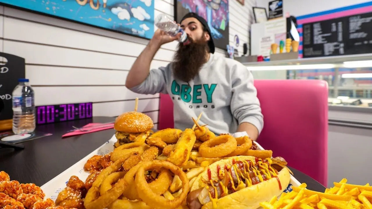 Thumbnail for the 42 Platter Challenge at The Cafe at the End of the Universe video