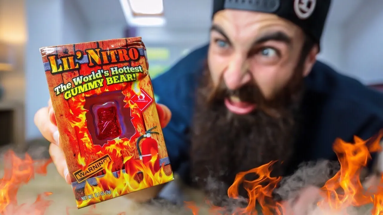 Thumbnail for the World's Hottest Gummy Bear Challenge at Beard HQ video