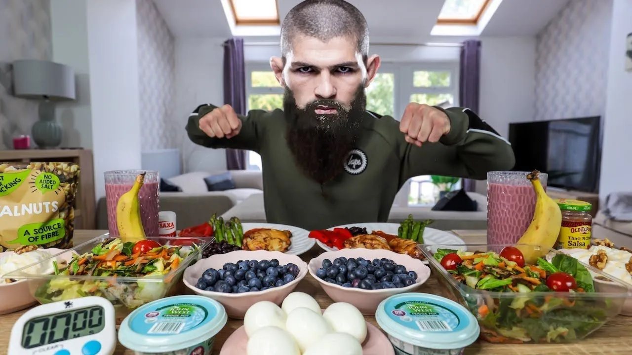 Thumbnail for the Khabib Nurmagomedov's Daily Diet Challenge at Beard HQ video