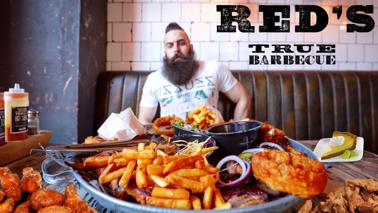 Thumbnail for the Feast for Four Challenge at Red's True BBQ video