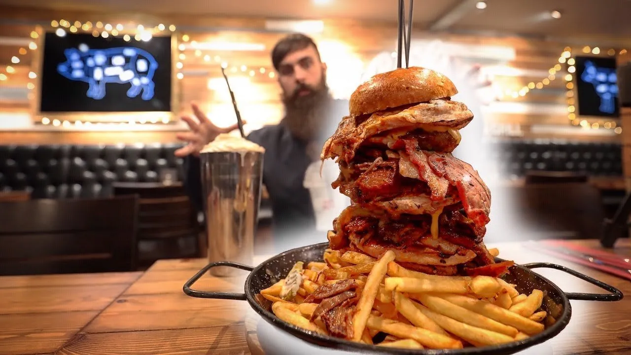 Thumbnail for the Animal Burger Challenge at Smokehouse video