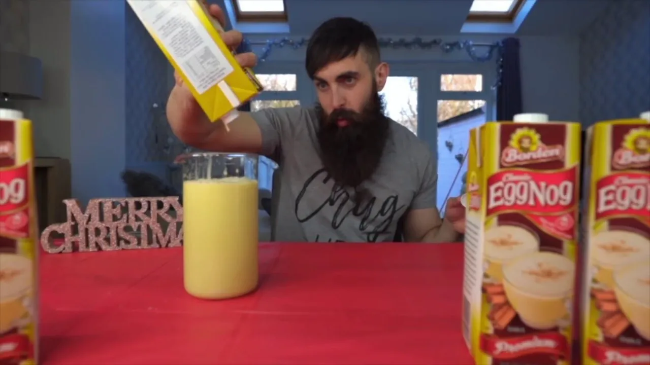 Thumbnail for the Gallon of Egg Nog Challenge at Beard HQ video