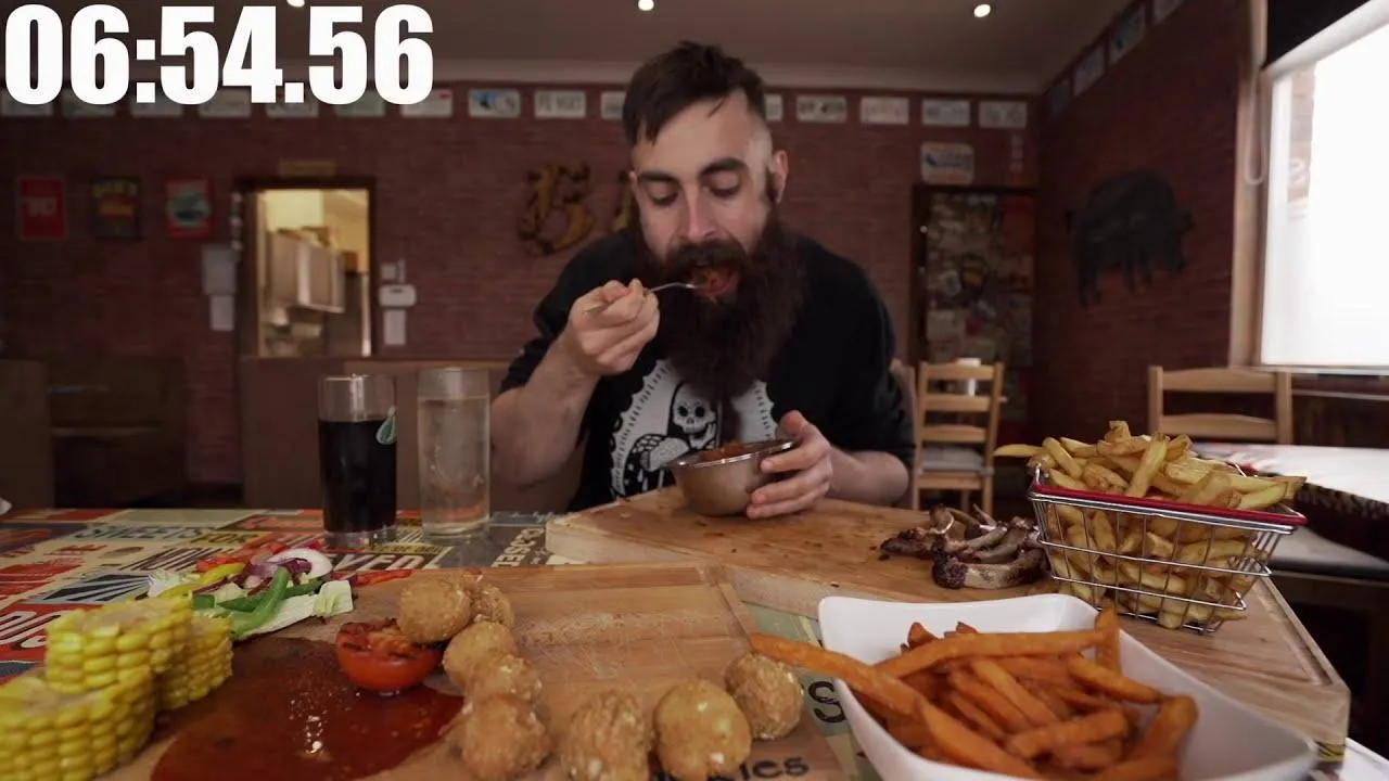 Thumbnail for the Belt Buster Challenge at Smokie's BBQ video
