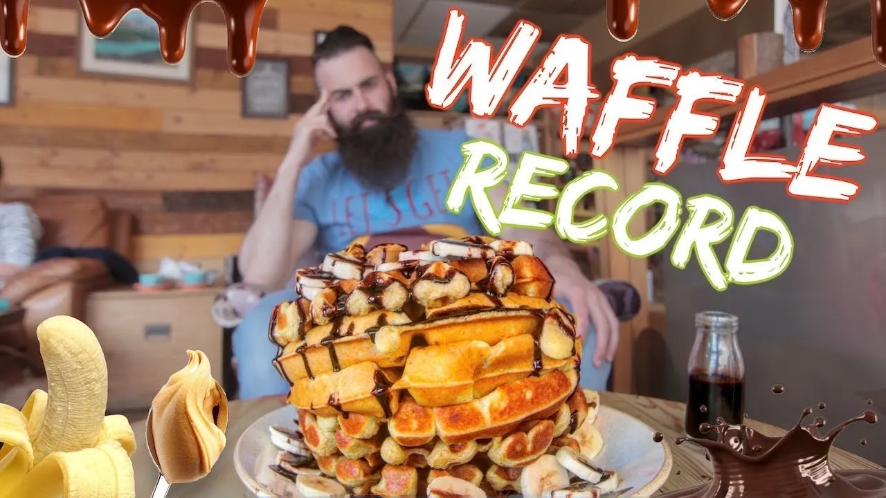 Thumbnail for the Waffle Stack Record Challenge at The Cabin video