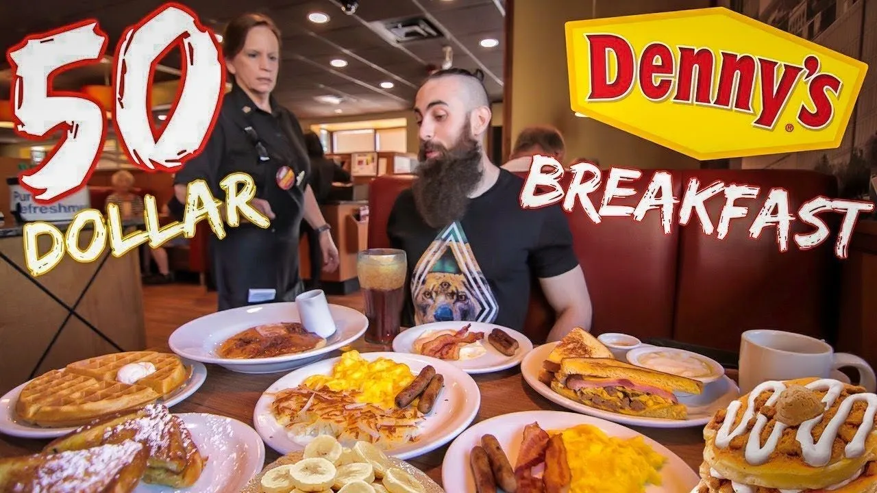 Thumbnail for the Denny's Breakfast Challenge at Denny's video