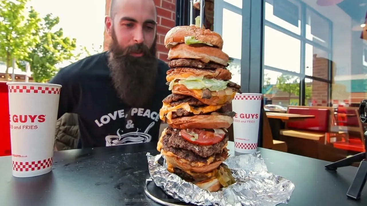 Thumbnail for the Biggest Five Guys Burger Challenge at Five Guys video