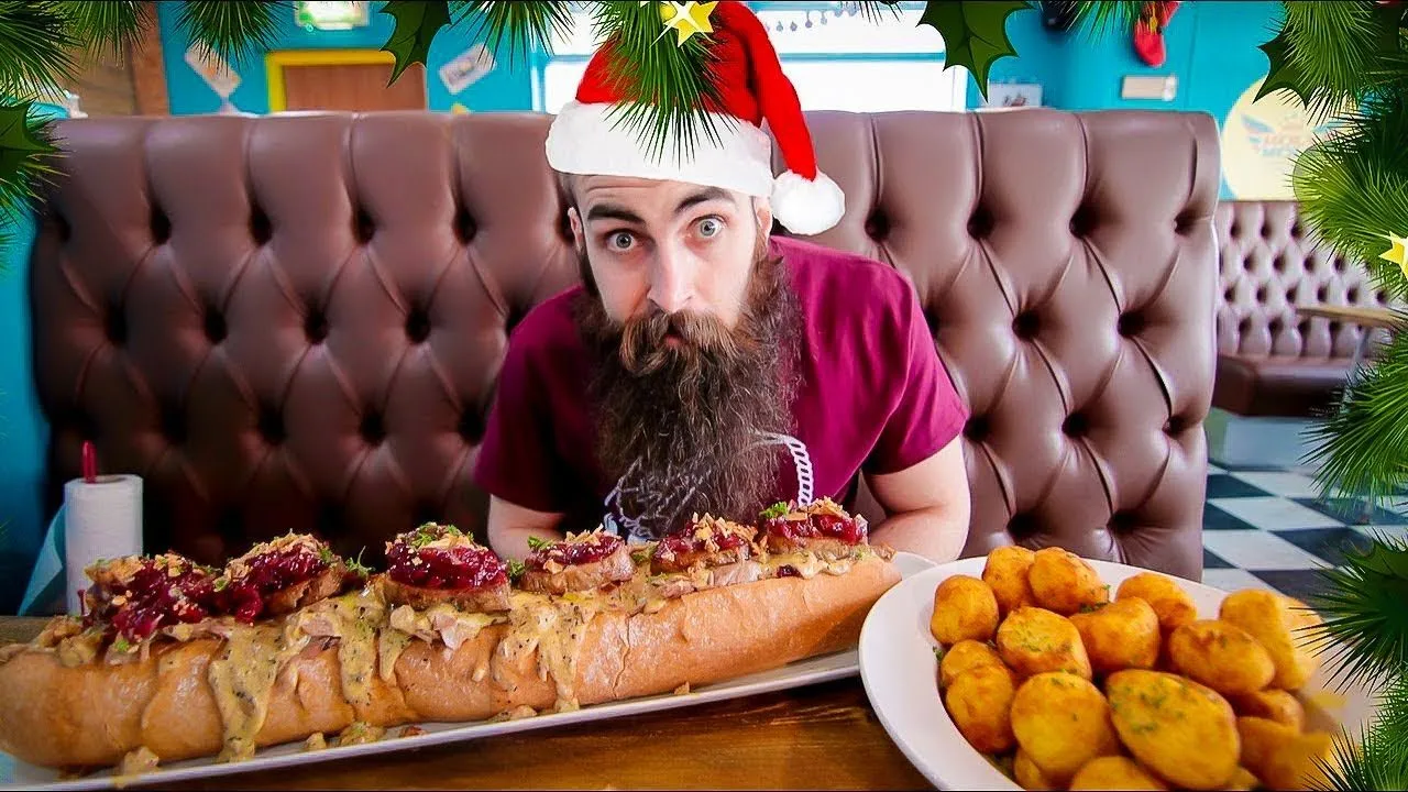 Thumbnail for the Christmas Hot Dog Challenge at Holy Moly's video