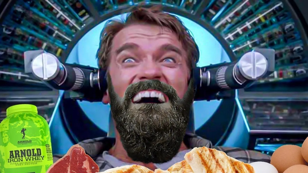Thumbnail for the Arnold Schwarzenegger's Daily Diet Challenge at Beard HQ video