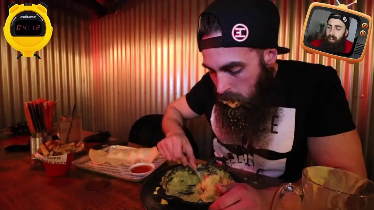 Thumbnail for the Dude vs. Food Challenge at Man's Markets video