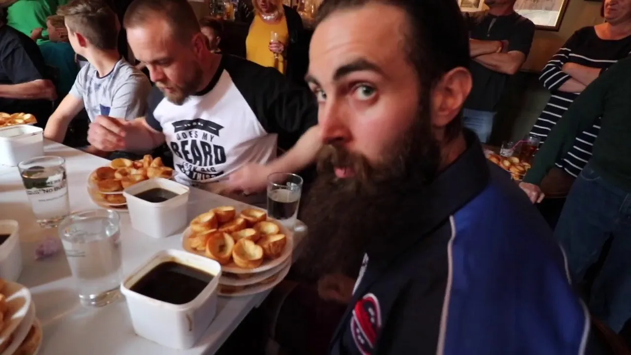 Thumbnail for the Yorkshire Pudding Eating World Championships 2016 Challenge at Jolly Farmer's Inn video