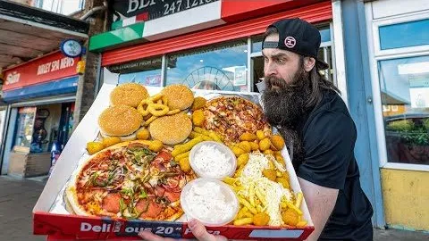 Thumbnail for the Quadzilla Munch Box Challenge at Ben's Pizza video