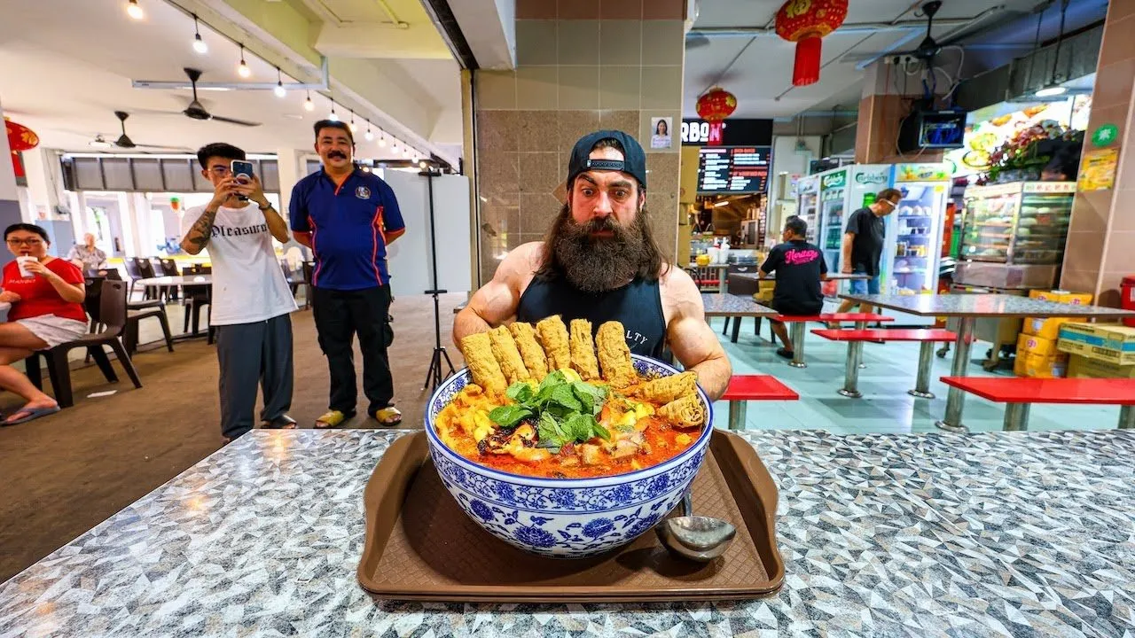 Thumbnail for the Curry Noodle Bowl Challenge at Jian Zao Ipoh Curry Noodle video
