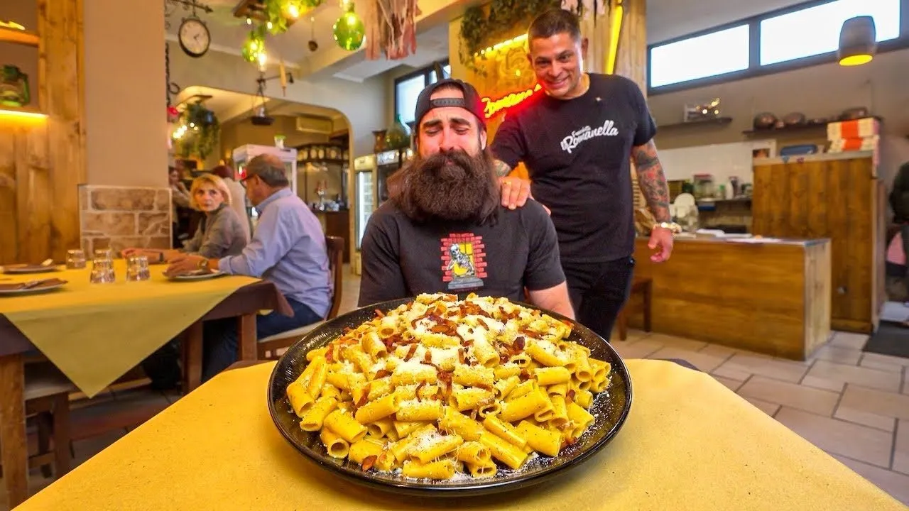 Thumbnail for the Giant Pasta Challenge at Fraschetta la Romanella video