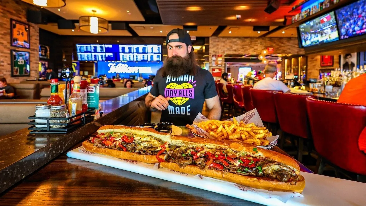 Thumbnail for the Fly Cheesesteak Fly Challenge at Chickie's & Pete's video