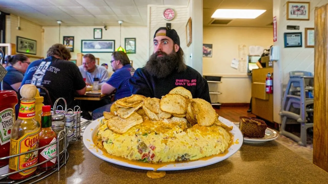 Thumbnail for the Monster Omelet Challenge Challenge at The Original Omelet House video