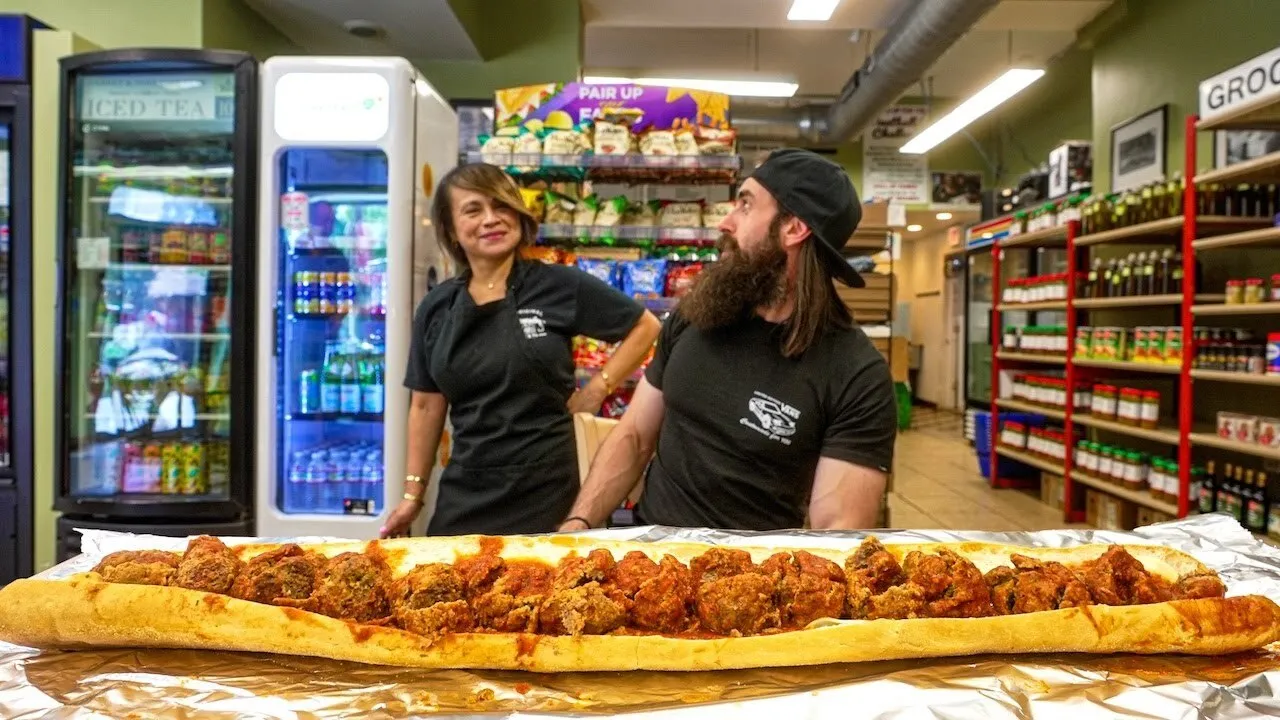 Thumbnail for the 3ft Meatball Sub Challenge at Fontano's Subs video