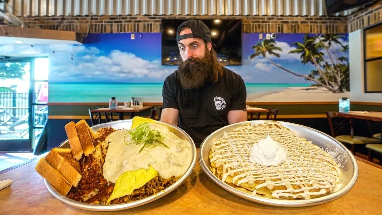 Thumbnail for the Amber's Breakfast Challenge at Long Island Cafe video
