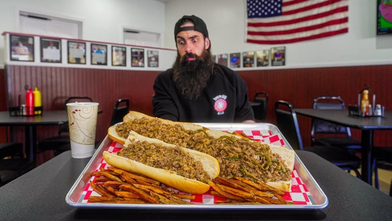 Thumbnail for the Cheesesteak Challenge at The Carnival Cafe video