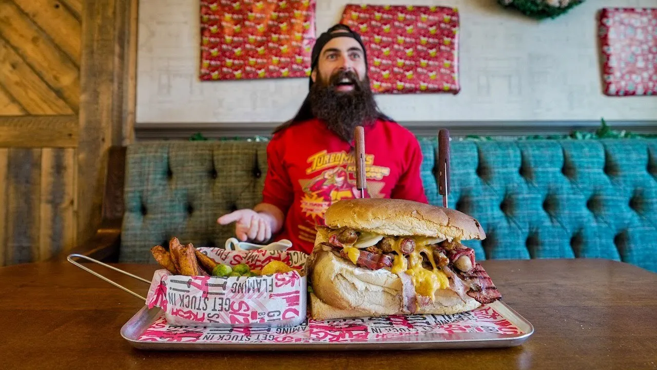 Thumbnail for the Rudolf's Christmas Club Sandwich Challenge at The Angel Inn video