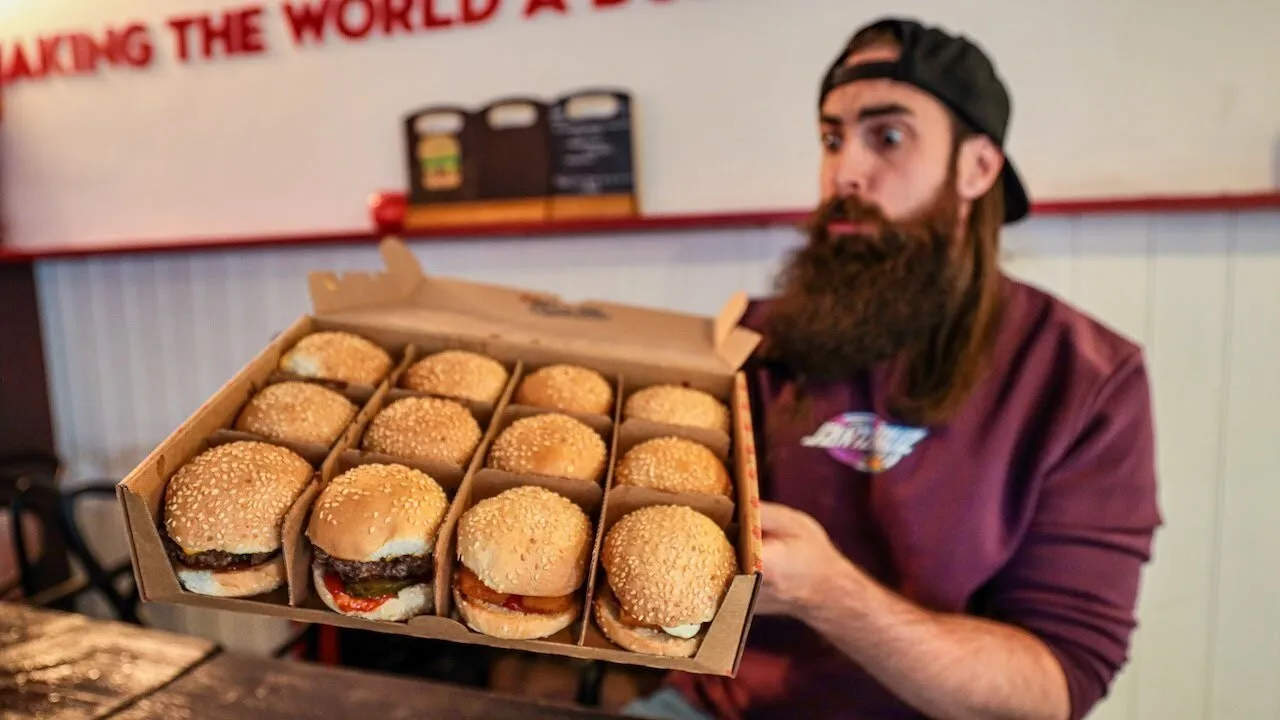 Thumbnail for the 12 Slider Challenge at Bite Me Burger video