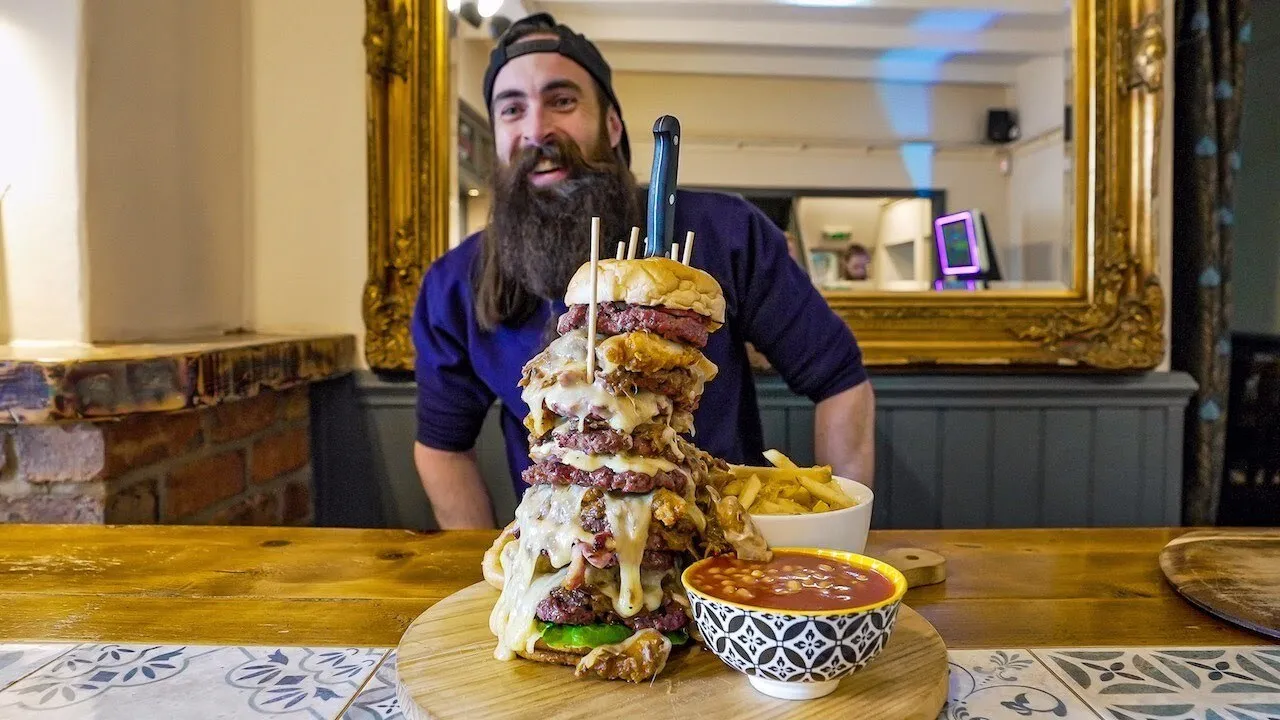 Thumbnail for the Burger Tower Challenge at Sun Inn video