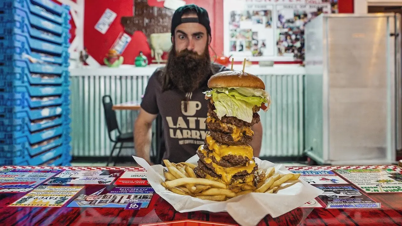 Thumbnail for the Monster Burger Challenge at The Burger Barn video