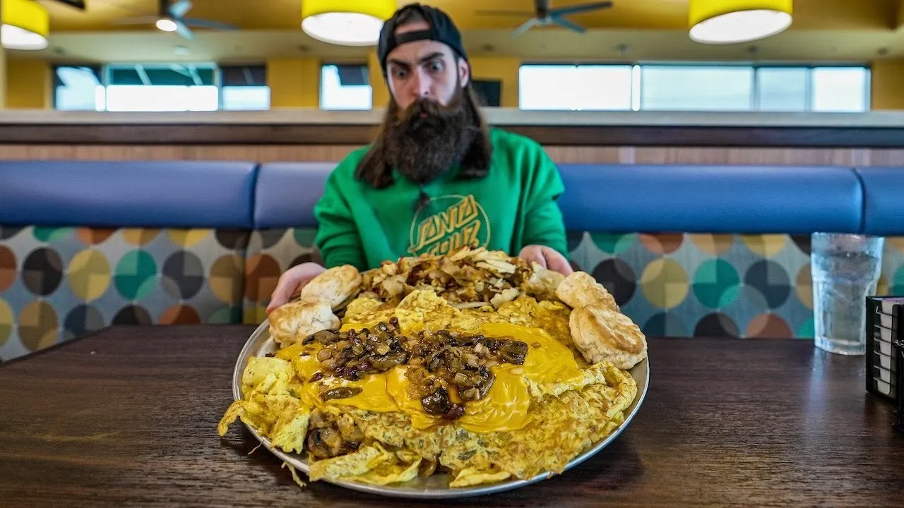 Thumbnail for the Iron Man Challenge at Broken Yolk Cafe video
