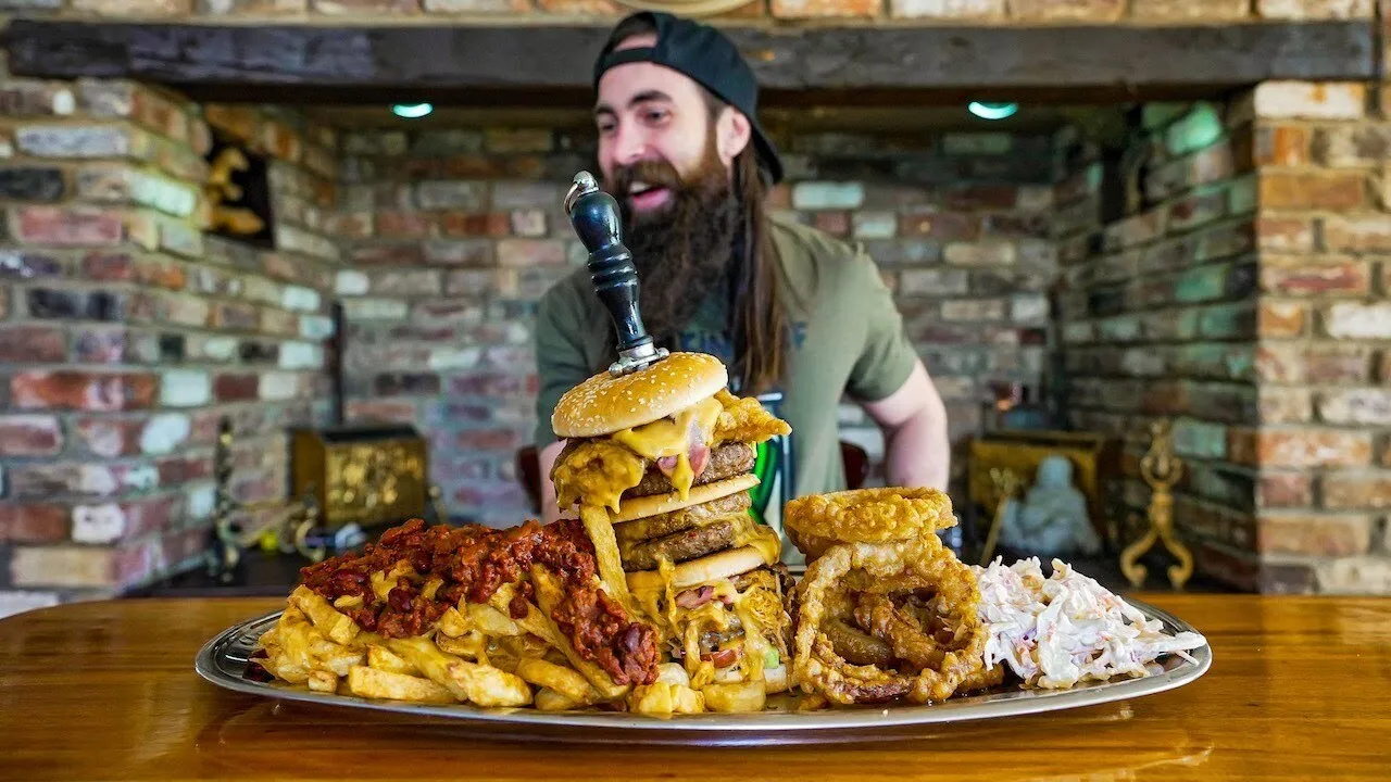 Thumbnail for the Anchor Burger Challenge at New Anchor Inn video