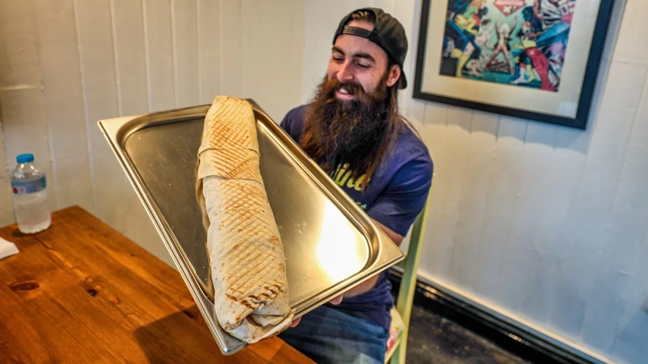 Thumbnail for the Giant Burrito Challenge at Brews video