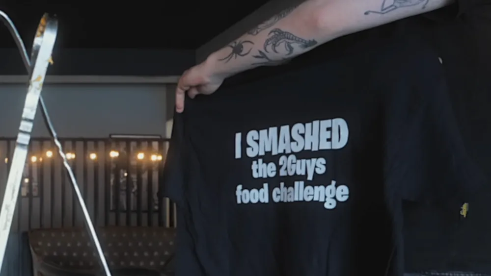 Six Burger Tower Challenge at 2Guys