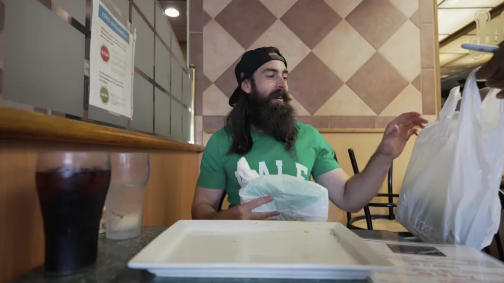 Hungry Man Burger Challenge at Johnny's Favourite Eatery